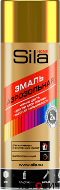 Эмаль-спрей SILA HOME золотой металлик, 520мл