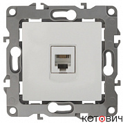 Розетка механизм 1п телефонная белый Эра 