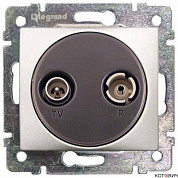 Розетка механизм 1п TV+FM алюминий VALENA 770133