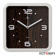 Часы настенные 2223-013 квадрат корпус белый  22*22см Классика Рубин