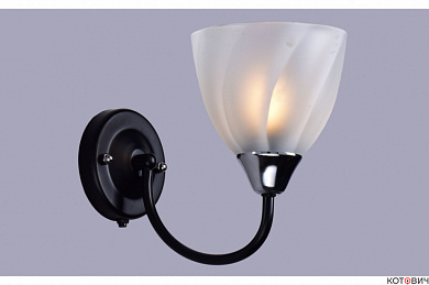 Бра настенное 1*E27 60W РС21488 BK+CR/1W