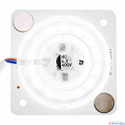 Плата LED, 220В, 12Вт, smd2835, IP20, 80Лм/Вт, 6500 К, 63*63мм, прямоуольная с линзой,  б/пульсации