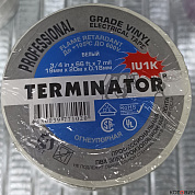Изолента ПВХ, белая  19мм* 20м, толщина 0,17мм огнеупорная, всепогодная  IU1K Terminator (10)