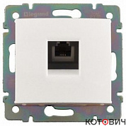 Розетка механизм 1п телефонная белый VALENA 774438