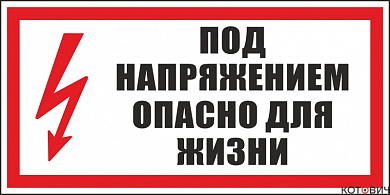Плакат П02-5 "Под напряжением.Опасно для!" 300х150