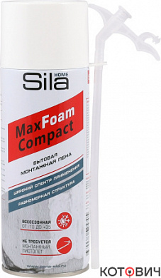 Монтажная пена всесезонная, 400мл  SILA HOME MAX FOAM COMPACT