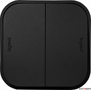 Выключатель 2кл о/у черный Quteo IP20 10А 250В 782474