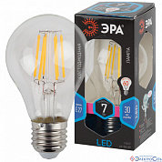 Лампа  E27  F-LED  Груша    7W  4000K  А60  CL  730Lm  220V  ЭРА