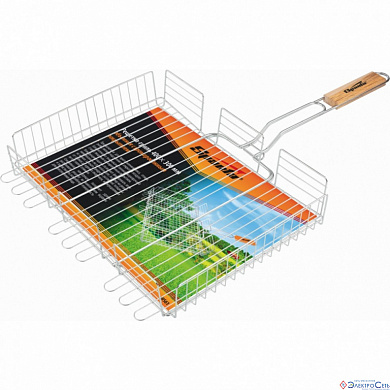 Решетка-гриль 300х400х65 мм, объемная хромированная Sparta