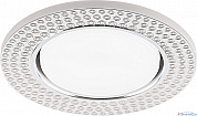 Светильник точечный GX53 прозрачный хром CD4029 c LED подсветкой 15W  Feron