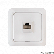 Розетка 1п о/у информационная белый RJ-45 7035 BOLLETO IN HOME
