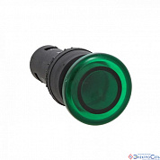 Кнопка зеленая возвр Гриб SW2C-MD   1з+1р,   подсв 220В, монолит (ЭКФ)