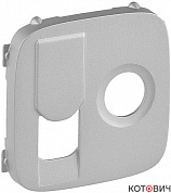 Панель лицевая для розетки 2м алюминий компьютерной + TV 2-м RJ45 + TV  Valena Allure Leg 754837