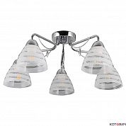 Люстра потолочная 5*E27 40W 10149/5CR WT+CL 