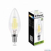 Лампа  E14  LED  Свеча    7W  4000К  760Lm  220V диммируемая  LB-166 Feron