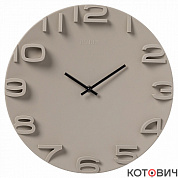 Часы настенные 3431-001 круг цвет корпуса бежево-серый Классика d34,5 см Рубин