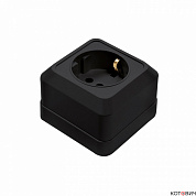 Розетка 1п о/у с/з черный BOLLETO 7028B IN HOME