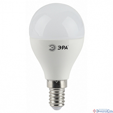 Лампа  E14  LED  Шар    9W  4000K  Р45  FR  720Lm  220V smd  ЭРА 668528