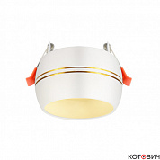 Светильник точечный GX53 белый /золото KL81 WH/GD 220V 15W  ЭРА