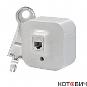 Розетка 1п телефонная белый IP20 Quteo 782214