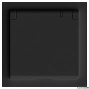 Розетка механизм 1п с/з черный уголь с крышкой с защ. штор RST16-5112-05 250В, 16А  Эмили soft touch