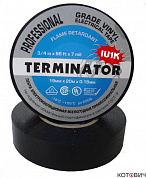 Изолента ПВХ, черная  19мм* 20м, толщина 0,17мм огнеупорная, всепогодная  IU1K Terminator (10)