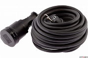 Удлинитель силовой  1гн, 10м, с/з, черный КГ 3x1,5 UPx-1e-3x1,5-10m-IP44(KG) ЭРА 