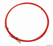Протяжка стеклопруток кабельная d-3,5мм L= 5м, красная REXANT