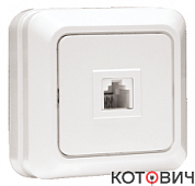 Розетка 1п телефонная белый РИМ ЭКФ