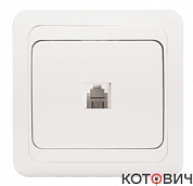 Розетка 1п телефонная белый Лондон ЭКФ