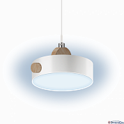 Подвес LED  14W 52077 1 3 режима 200*200*900мм  белый/ дерево SCANDIA Ritter	