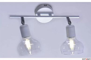 Спот  2*E14 60W РС21868 WT+CR/2C Анод