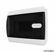 Щиток  8м ЩРН-П-8 прозр.черн.дв. IP41 Tekfor
