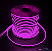 Светодиодная лента NEON пурпурная  220V 6W/м  IP65 50m 8*16mm 2835 120LED/m PFN-01(кр.рез.1м)Jazzway