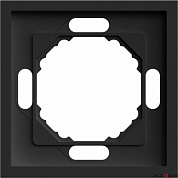 Рамка 1п черный уголь PFR00-5001-05 soft touch Эмили