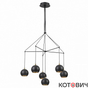 Люстра потолочная 6*G9 40W 3635/6 LN18 077 бронза, черный 