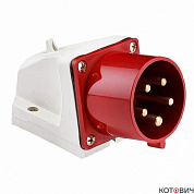 Вилка стационарная 380В  16А 3Р+РЕ+N 515 IP44 EKF PROxima