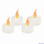 Светодиодная свеча 1LED (теплый белый), 4 шт., CR2032  в/к, ULD-F070 Uniel