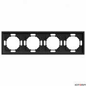 Рамка 4п черный уголь PFR00-5004-05 soft touch Эмили