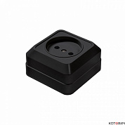 Розетка 1п о/у б/з черный BOLLETO 7022B IN HOME