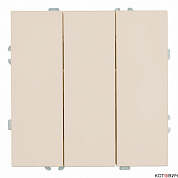 Выключатель механизм 3кл кашемир RSW10-5108-08 250В, 10А, серия Эмили soft touch