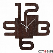 Часы настенные 3939-001 МДФ с открытой стрелкой 38*38см WOOD Рубин