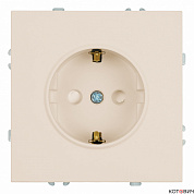Розетка механизм 1п с/з кашемир с защитной шторкой RST16-5110-08 Эмили soft touch