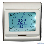 Терморегулятор Е 91.716 (цвет белый, белая упаковка), программируемый, сенсорный экран, два датчика 