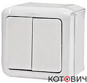 Выключатель 2кл белый IP44 Quteo 782302