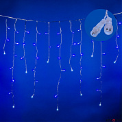 Гирлянда LED, бахрома,IP44, син/бел, 25,0м х0,6м, эф.мерц, 440LED, соед ULD-B25006-440/TTK BLUE/W 