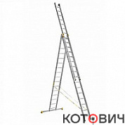Лестница-стремянка 3 секц. 3х14 алюм. 3,95*7,01*9,54м