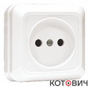 Розетка 1п б/з белый РИМ Экф