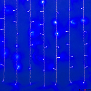 Гирлянда LED,  занавес, IP20, синий, 1,5м х 1,0м, с контр,проз.пр160LED ULD-C1510-160/DTA BL UNIEL