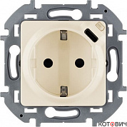 Розетка механизм 1п с/з слоновая кость+USB 1 гнездо INSPIRIA